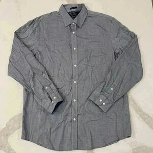 Banana Republic Gray Long Sleeve Button Up Shirt Men’s XL Slim Fit Soft Wash